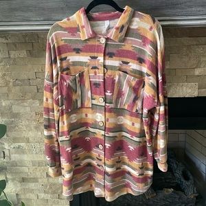 This top from Honeyme can be worn as a top or open as a shacket